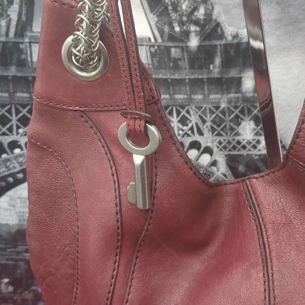Fossil 54 Burgundy Hobo
